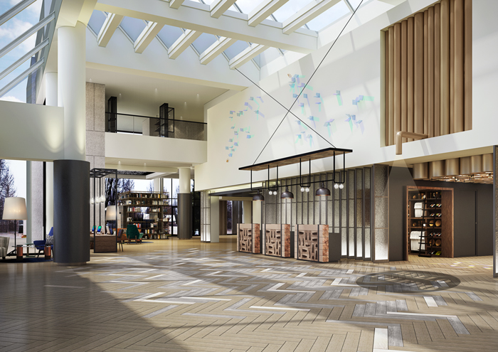 Renaissance Toledo Downtown Hotel lobby rendering