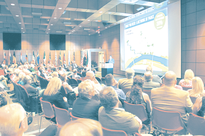 Audience at the third public meeting of the Downtown Toledo Master Plan