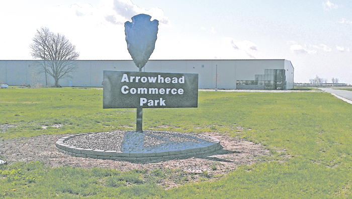 Entrance to Arrowhead Commerce Park in Carey