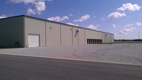 The loading dock at the spec building