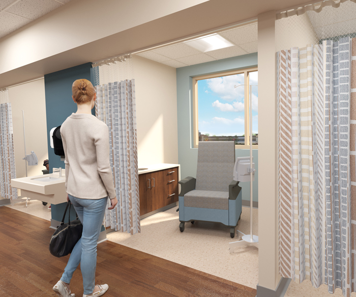 Rendering of the planned infusion center at Hardin Memorial Hospital