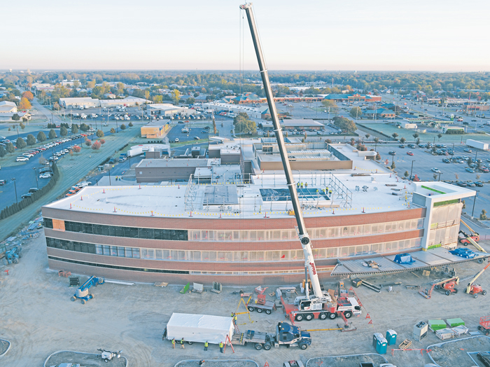In-progress construction on Mercy Health – Perrysburg Hospital