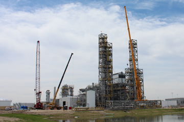 Construction in progress at Alpont’s new chemical plant