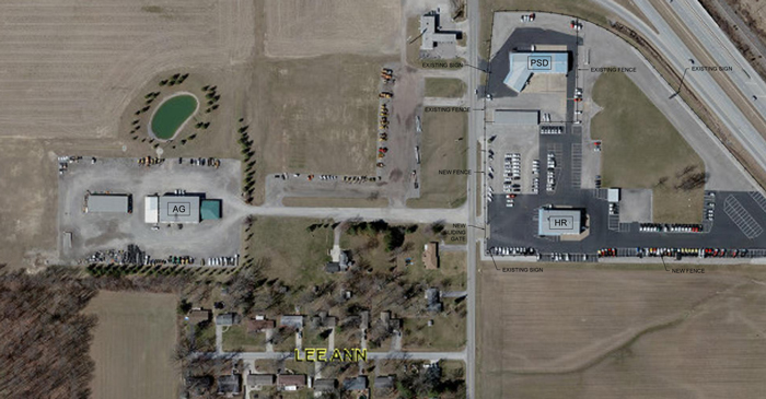 Aerial view of Ohio CAT’s new location in Lima within Allen County