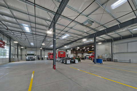 Interior view of GLFWS’s new addition to its vehicle service department