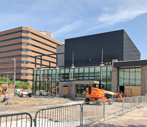 Construction at Imagination Station’s KeyBank Discovery Theater