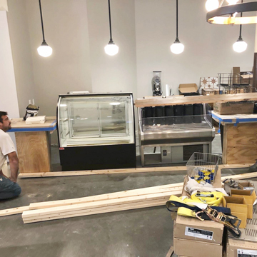 Work underway inside Juniper Brewing Company