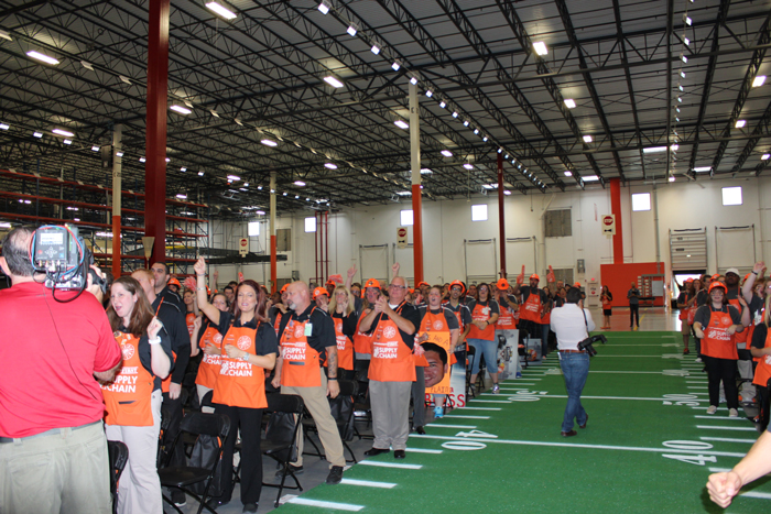 Hundreds of employees and guests gathered to celebrate the opening of Home Depot’s new distribution facility located in Troy Township in Wood County