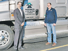 (L to R) Dan Saad, Citizens National Bank and Mike Moscinski, Trainco Truck Driving Schools